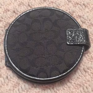 Coach compact mirror with snap